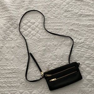 Safe Keeper Cross-Body Black Purse